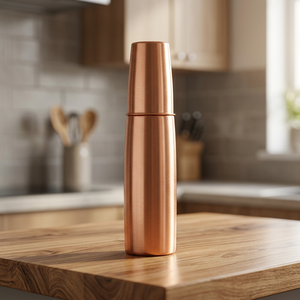 Bouteille d'eau en cuivre de qualité supérieure de 1000 ml avec récipient en verre, écologique, couvercle push-pull, compatible lave-vaisselle, pour un usage unisexe - Product Image 3