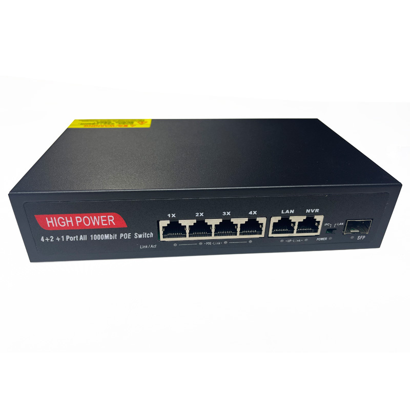 factory price 6 ports Gigabit CCTV Network Ethernet PoE Switch 48V 10/100/1000M for Hikvision IP Camera · image 1