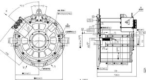 Moteur AC PMSM Brogen 120 kW/200 kW, état neuf, solution d'électrification pour excavatrice 20T, système EV pour engins de construction - Product Image 3