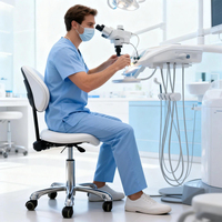 Tabouret de beauté Elite avec base en acier inoxydable, roulettes, pour technicien des cils, esthéticienne, mobilier de salon