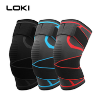 LOKI Hot Sale Đàn Hồi Điều Chỉnh Nén Đầu Gối Tay Áo An Toàn Thể Thao Non-slip Hỗ Trợ Đầu Gối Brace