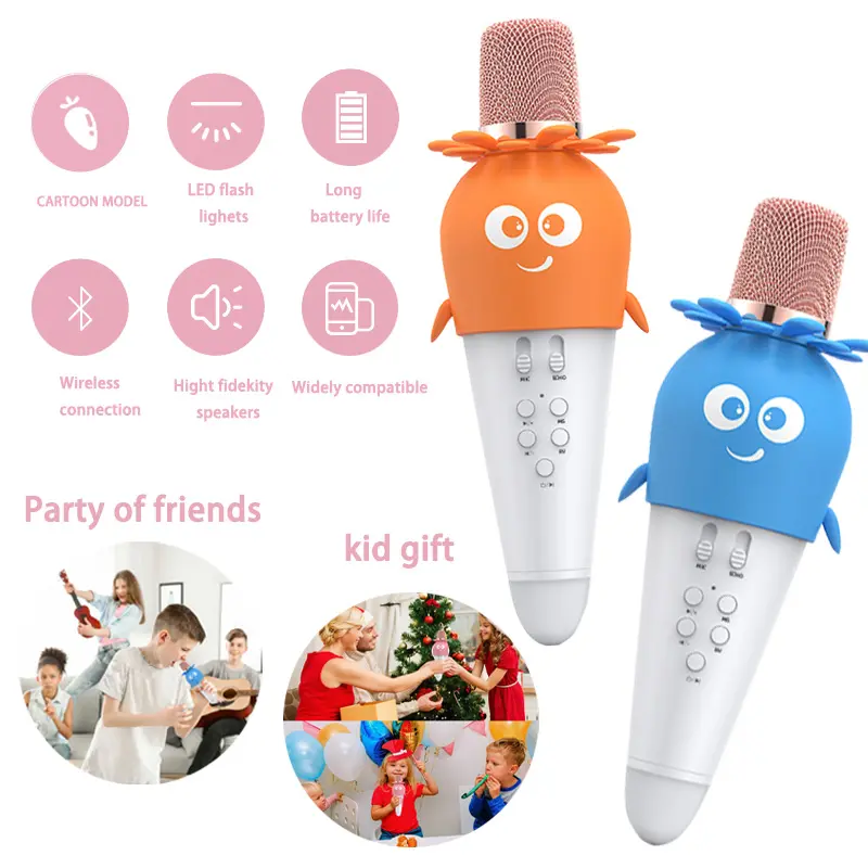 Professional Voice Changer Karaoke Microphone led Machine Birthday Gifts For Kids Adults For Singing