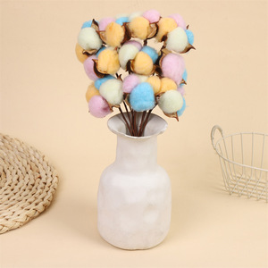 Ramo de Flores Secas, Flores Artificiales de Algodón de Colores, Decoración Navideña para el Hogar, Accesorios para Bodas, Fotografía al Aire Libre - Product Image 4