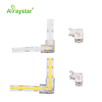 Connecteur en L sans soudure pour bande LED, 90 degrés, 6 mm, 8 mm, 10 mm, type PCB sans soudure pour connexion de bande LED SMD et COB