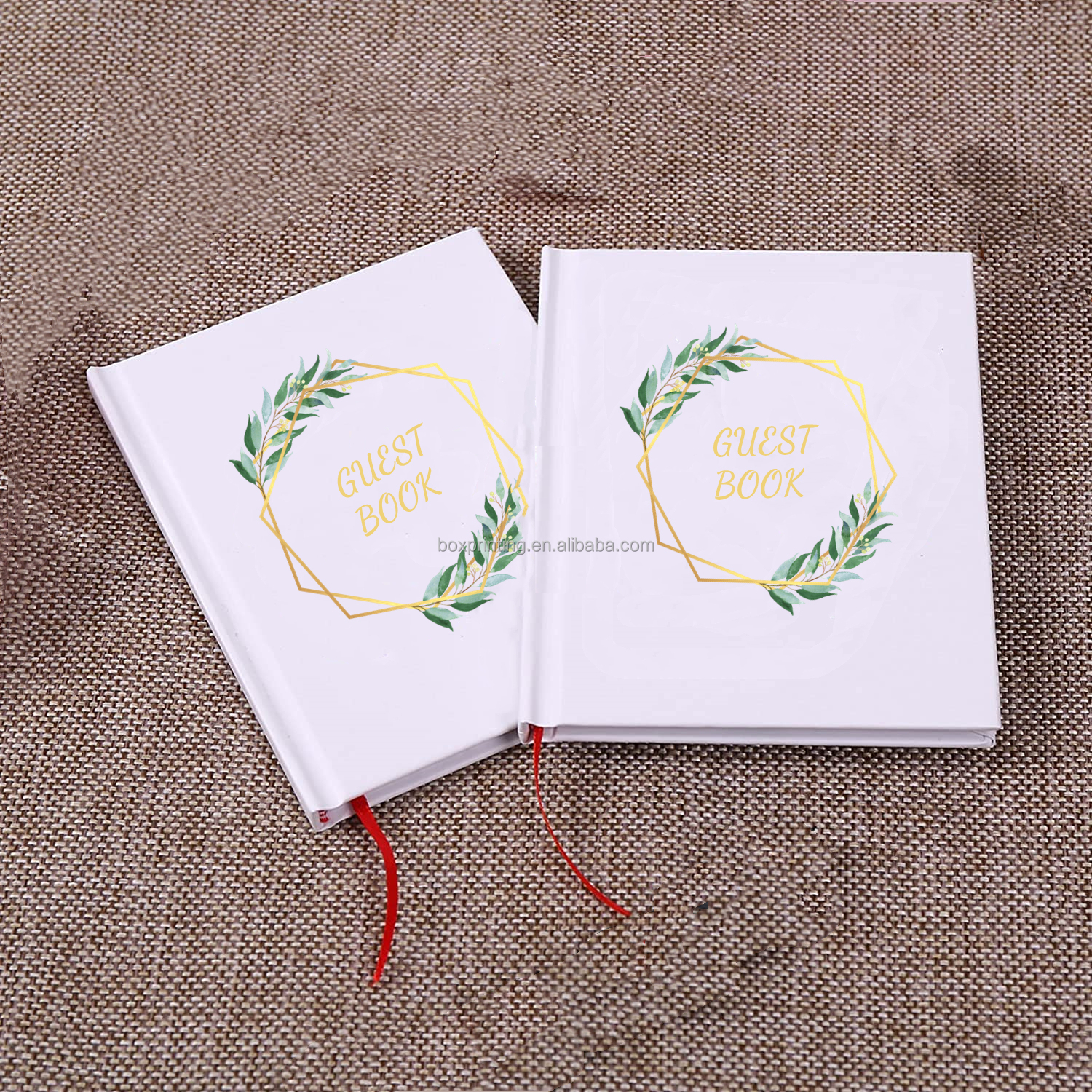 Обычная белая и Золотая Альтернативная Свадебная Гостевая книга для гостей с лентой