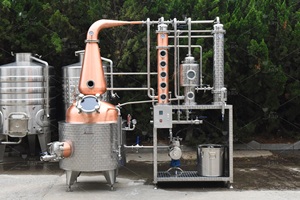 Alambic en cuivre de 200 litres pour la distillation de whisky, avec moteur et chauffage électrique, distillation continue, 4,5 kW/h - Product Image 3