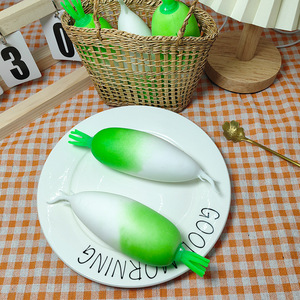 High Quality TPR Simulated Vegetable White Carrot Squishy Stick Stretchy Decompression Sensory <b>Squeeze</b> Toy for Kids and Adults - Product Image 4