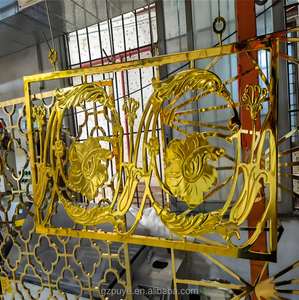Panneaux métalliques décoratifs intérieurs gravés <span class=keywords><strong>de</strong></span> précision dorés, placage en aluminium, panneau mural en aluminium - Product Image 4