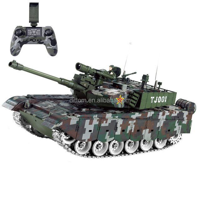 LCF 1/18 China 99G Smoking Camera Battle Tank Main Battle Tank 2.4G&APP RC Metal Wheel Tracks