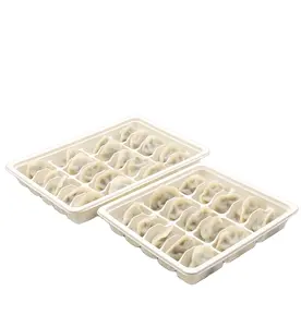 Embalaje biodegradable de bagazo compostable para llevar especial para tablero de sushi desechable, la caja de embalaje de bola de masa hervida se puede calentar