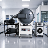 Tungku Vakum Atmosfer Industri 1700 ℃   Struktur Baja Tahan Karat PLC Kapasitas Inti 200kg