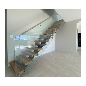 Escalera <span class=keywords><strong>de</strong></span> madera para interiores prefabricada <span class=keywords><strong>Escaleras</strong></span> <span class=keywords><strong>de</strong></span> larguero central <span class=keywords><strong>de</strong></span> acero recto Escalera <span class=keywords><strong>de</strong></span> viga central vertical abierta - Product Image 3