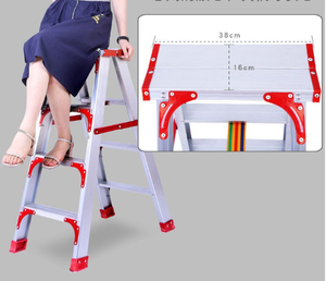 บันไดอลูมิเนียมอัลลอยน้ำหนักเบา พับได้ กันลื่น ปลอดภัย ผลิตตามสั่ง (OEM) สำหรับใช้ในบ้าน ห้องใต้หลังคา และคลังสินค้า - Product Image 3