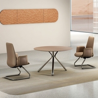 Bureau de direction moderne en bois de luxe, sur mesure, avec pieds en acier, grand bureau de conférence avec tiroir et serrure à code