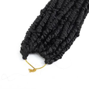 Perruque synthétique emmêlée avec Crochet ombré, tresses pelucheuses pre-bouclées pour tressage - Product Image 5
