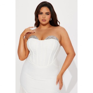 Nouveau design, corset taille haute de qualité supérieure, fermeture éclair dissimulée au dos, sans manches, mini, pour femme, décontracté, sexy, élégant, lavable - Product Image 1