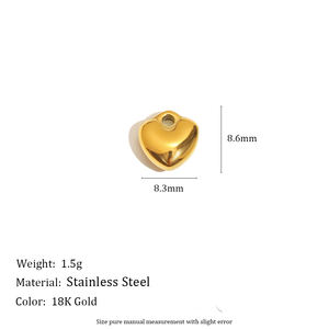 Dreamidea bunga lonceng emas & Perak & Set pesona hati desain metalik minimalis untuk perhiasan halus & Hadiah - Product Image 6