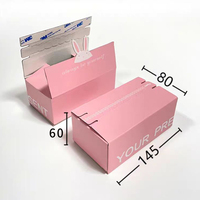 Emballage cadeau personnalisé pour e-commerce, boîte en carton ondulé, petite boîte en carton avec fermeture éclair, bande de déchirement, boîte d'expédition avec logo