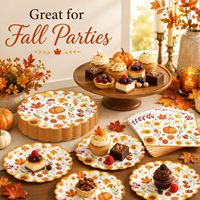 Assiettes et serviettes de fête d'automne, ensemble de vaisselle jetable à thème feuille d'érable, citrouille et tournesol pour Thanksgiving et l'automne