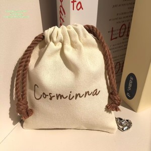 Biểu Tượng Tùy Chỉnh In Tái Sử Dụng Quà Tặng Bông Linen Dây Kéo Túi Cho Mỹ Phẩm Trang Điểm Quà Tặng Mua Sắm Bụi Bông Linen Pouch - Product Image 1