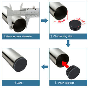 Penutup Lubang Plastik Persegi, Bulat, Persegi Panjang AllPro 1/2 inci, 1 inci, 1 1/4 inci, 1 1/2 inci, 2 inci, 3 inci untuk Furnitur, Pipa Logam, Kaki Kursi/Tutup Ujung - Product Image 4
