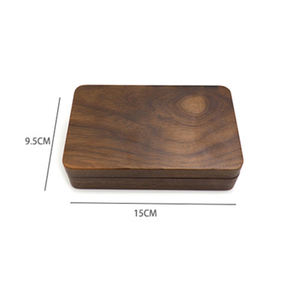 Caja de artesanía de madera de nogal Caja de joyería de tamaño de viaje con <span class=keywords><strong>espejo</strong></span> - Product Image 2