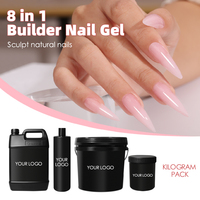 HS HEMA TPO Free Wholesale Custom Logo Reinforce 8 in 1 Builder Gel Private Brand Jar Uv Gel Builder Nail Gel