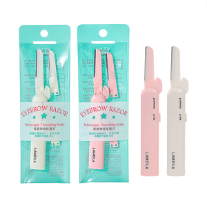 Lmltop Bán Buôn 2Pcs Có Thể Thu Vào Mắt Brow Dao Cạo Với Thay Thế Lưỡi A0880 Trên Khuôn Mặt Tóc Loại Bỏ Lông Mày Tông Đơ Dao Cạo Râu - Product Image 6