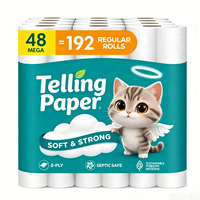 Papier toilette en bambou personnalisé à marque privée, 3 plis, doux, biodégradable, sans danger pour les fosses septiques, rouleaux pour hôtel et usage domestique