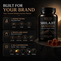 Gummies de Shilajit de l'Himalaya à marque privée, extrait standardisé ISO avec KSM-66 Ashwagandha