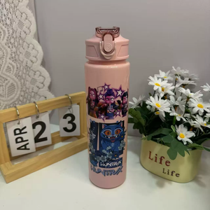 Vaso de Paja con Diseño Lindo de la Serie Chica Cazadora de Brujas, Vaso Plegable con Correa para Estudiantes, Botella Deportiva - Product Image 5