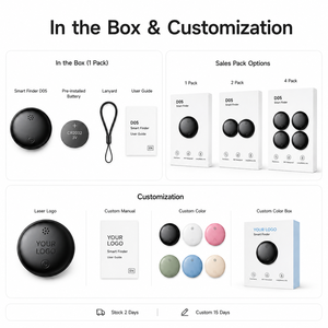 Localizador Inteligente Ultra Mini MFi de Plástico, Similar a AirTag, con Rastreo GPS, Funciona con <span class=keywords><strong>Google</strong></span> Find My Device, para Mascotas, Bolsos, Llaves, Android - Product Image 2