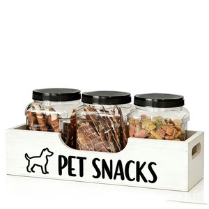 Organizador de Escritorio Rectangular de Madera para Almacenamiento de Snacks para Mascotas, Contenedor de Alimentos Multiusos Tipo Soporte - Product Image 5