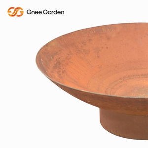 Corten Steel Fire <b>Table</b> with Black Powdered Finish Indoor and Outdoor <b>Firepit</b> for Patio or Garden Fuel Firewood - Product Image 6