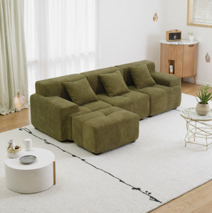 Ensemble de canapés modulaires modernes en tissu corduroy, <span class=keywords><strong>canapé</strong></span> en forme de L, meubles de salon, <span class=keywords><strong>canapé</strong></span> confortable et grand, luxe - Product Image 4