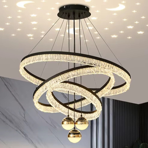 Romantica stella LED lampadario per la camera da letto soggiorno sala da pranzo moderna acrilico in ferro ciondolo luce calda alla moda per i <span class=keywords><strong>bambini</strong></span> - Product Image 2