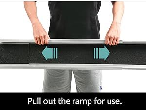 Gran oferta, patinete portátil de 600 libras, rampa antideslizante de 6 pies <span class=keywords><strong>para</strong></span> umbrales, <span class=keywords><strong>rampas</strong></span> antideslizantes de aluminio <span class=keywords><strong>para</strong></span> sillas de ruedas <span class=keywords><strong>para</strong></span> <span class=keywords><strong>discapacitados</strong></span> - Product Image 4
