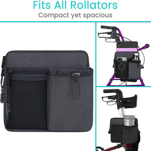 Sac de rangement DuraPower Walker 23x27cm avec poches pour téléphone et gobelet, accessoire d'aide à la mobilité pour personnes âgées - Product Image 3