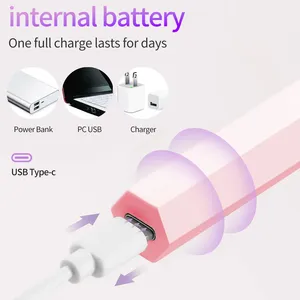 Battery Included Portable <b>Nail</b> Dryer Lamp UV LED <b>Nail</b> Light Quick Drying Light For Curing All <b>Nail</b> Gel Rechargeable Home - Product Image 2