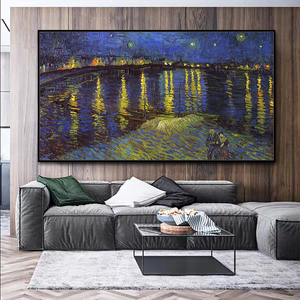 Peintures à l'huile reproduisant des œuvres célèbres de <span class=keywords><strong>Van</strong></span> <span class=keywords><strong>Gogh</strong></span>, faites à la main, sur toile, sur mesure, pour la décoration du salon, vente en gros personnalisée. - Product Image 2