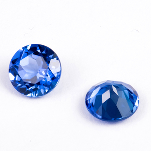 Piedras Sueltas <span class=keywords><strong>de</strong></span> <span class=keywords><strong>Zafiro</strong></span> Azul Real, Corte Brillante Redondo, Creadas en Laboratorio, para Joyería - Product Image 5