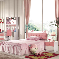 Cama Infantil de Diseño Moderno en MDF, Muebles de Madera para Dormitorio Infantil, Juego de Muebles para Niños y Niñas