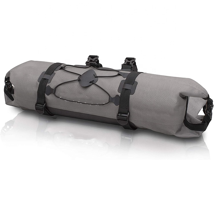 2 Side Roll Top Closed Tarpaulin 600D TPU Material Eco-Friendly Bike HandleBar Bag For Cycling