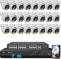 Bestbewertetes 32-Kanal 4K CCTV-System 24x 8MP PoE-Kameras 8TB HDD NVR KI-Gesichtserkennung Spotlight Direktvertrieb Sicherheitskamerasystem