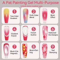 Palette de 9 couleurs de gel solide pour ongles, faible MOQ, étiquette privée, gel de tamponnage pour nail art, prix de gros direct usine