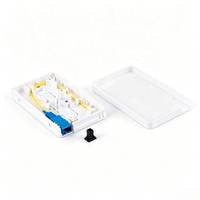 Boîtier de terminaison FTTH à fibre optique 1/2 port, montage mural ou sur bureau, adaptateur SC LC, boîte de raccordement intérieure pour terminaison réseau domestique et télécom
