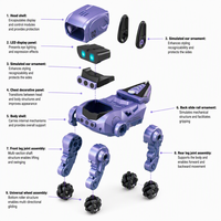 Chien robot IA, compagnon intelligent, appareil de bureau interactif, lumière et son, télécommande, jouet futuriste pour animaux de compagnie