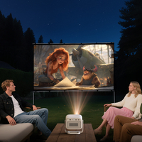 Écran de Projection avec Support Pliable Rapide Portable 120 144 Pouces 16:9 4K 1080 HD pour Maison Bureau Théâtre Cinéma
