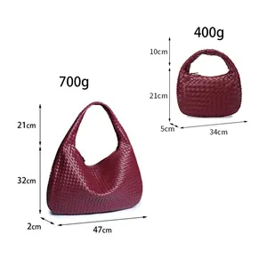 Ready Stock Handbags Ladies Fashion Unique Shoulder Leather Braided Bag Woven PU Bags Women