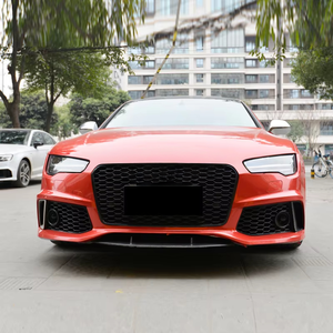 สำหรับ Audi A7 S7อัพเกรดเป็นสไตล์ RS7กระจังหน้ากันชนสีดำมันวาวแบบรังผึ้งสำหรับ C7.5 C7 2016-2018 - Product Image 4